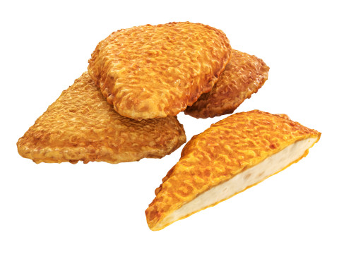 Chicken cutlets with cut in crispy breadcrumbs 3D 模型
