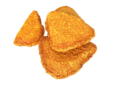 Chicken cutlets with cut in crispy breadcrumbs Model 3D