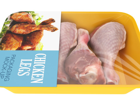 Chicken leg drumsticks retail box 3D 模型