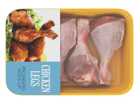 Chicken leg drumsticks retail box 3D Model