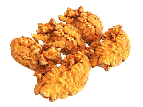 Chicken tender in breadcrumbs with packaging 3D Model