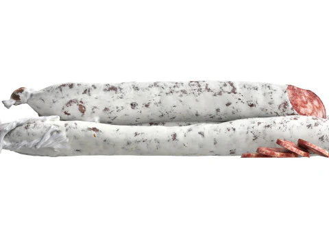 Lingui&ccedil;a seca longa inteira e fatias 01 Modelo 3D