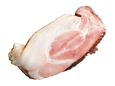 Fatias de presunto com embalagem Modelo 3D