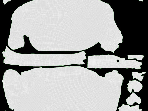 Fatias de presunto com embalagem Modelo 3D