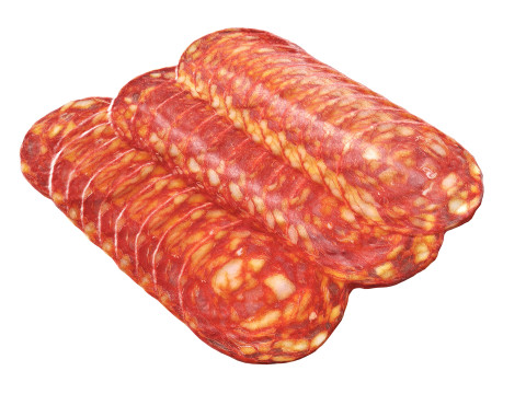 Salami Chorizo slices with packaging 3D Модель