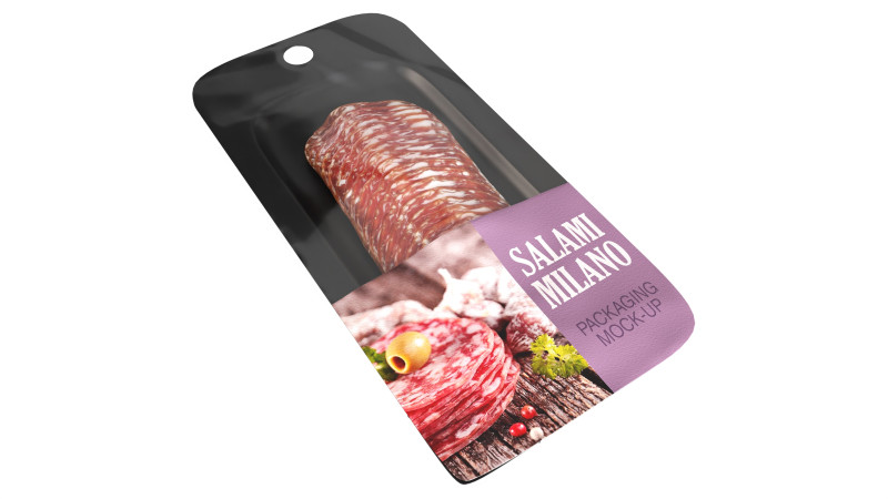 Salami Milano slices with packaging 3D 모델 .c4d .max .obj .3ds .fbx .stl .blend