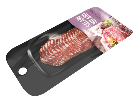 살라미 밀라노 슬라이스(포장 포함) 3D 모델