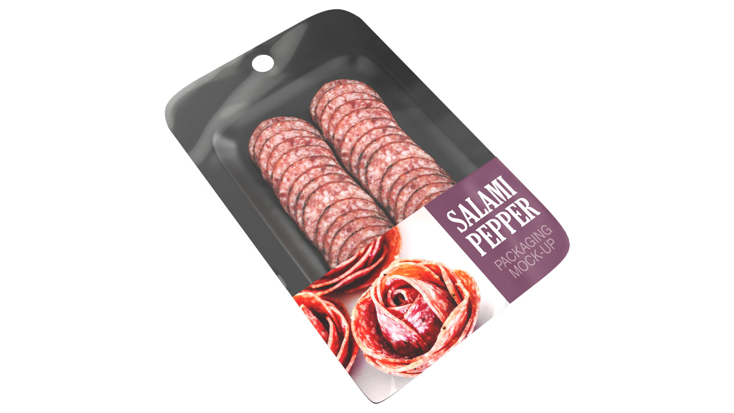 Salami pepper slices with packaging 3D Model .c4d .max .obj .3ds .fbx .stl .blend
