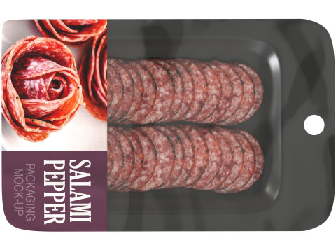 Salami pepper slices with packaging 3D Model