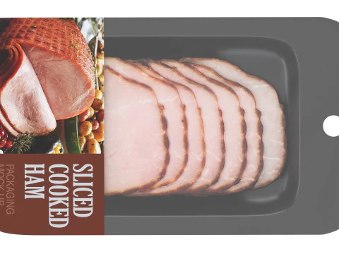 Prosciutto affettato con confezione 02 Modello 3D