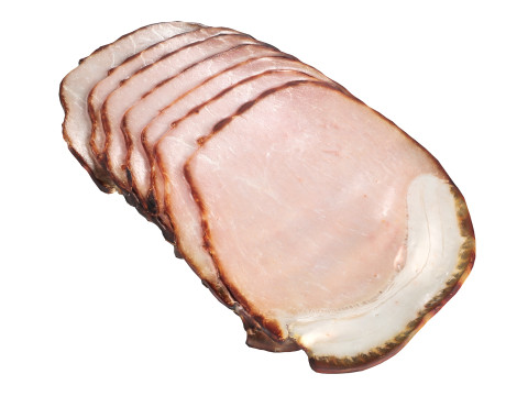 Sliced ham with packaging 02 Model 3D