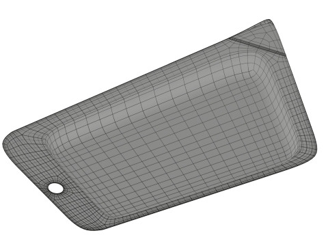 Sliced ham with packaging 02 Model 3D