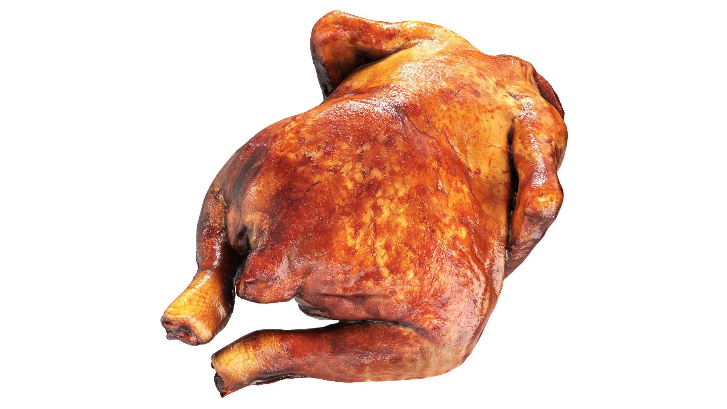 Smoked chicken whole 3D Model .c4d .max .obj .3ds .fbx .stl .blend 
