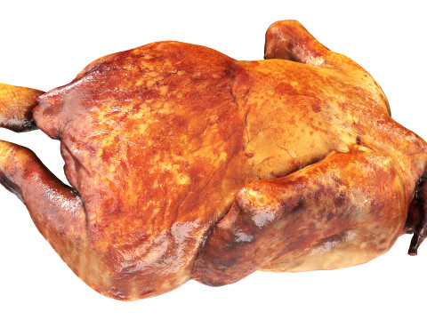Smoked chicken whole 3D 模型