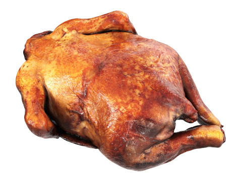 Smoked chicken whole 3D 模型