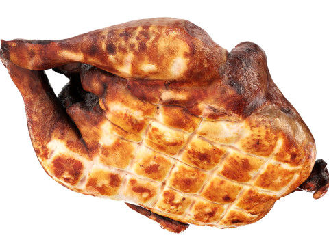 Smoked chicken whole 3D 模型