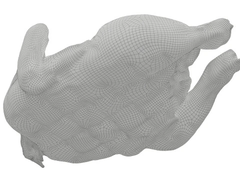 Smoked chicken whole 3D Model