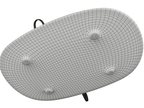 Assorted canapes on saucer 3D Model