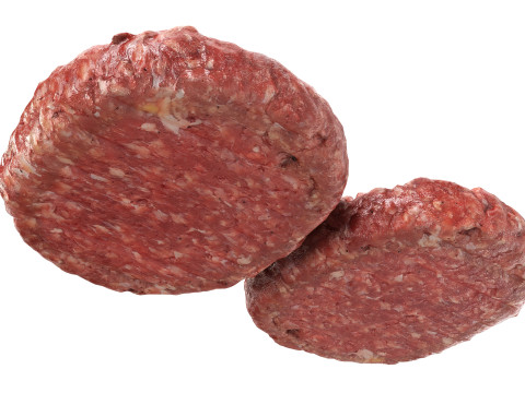 Beef cutlet raw in packaging 3D Model