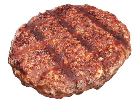 Beef cutlet roasted 3D Модель