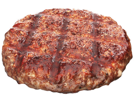 Beef cutlet roasted 3D 模型