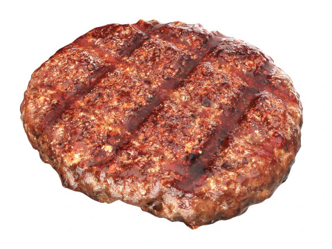 Beef cutlet roasted 3D Model
