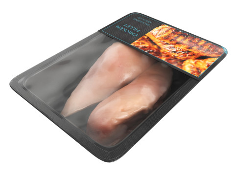 Chicken fillet raw in packaging 3D Model