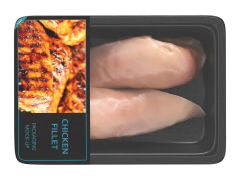 Chicken fillet raw in packaging 3D Model