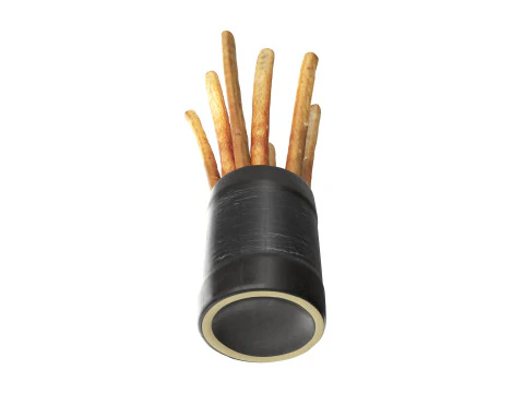 Crispy bread sticks in cup 3D Model