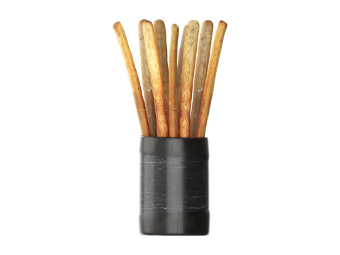 Crispy bread sticks in cup 3D Model