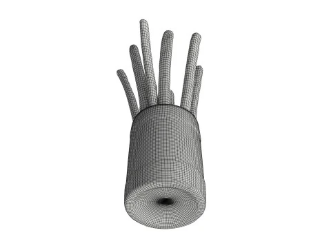 Crispy bread sticks in cup 3D Model