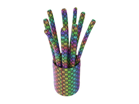 Crispy bread sticks in cup 3D Model