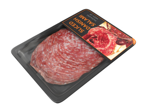 Danish Salami sliced in packaging 3D Модель