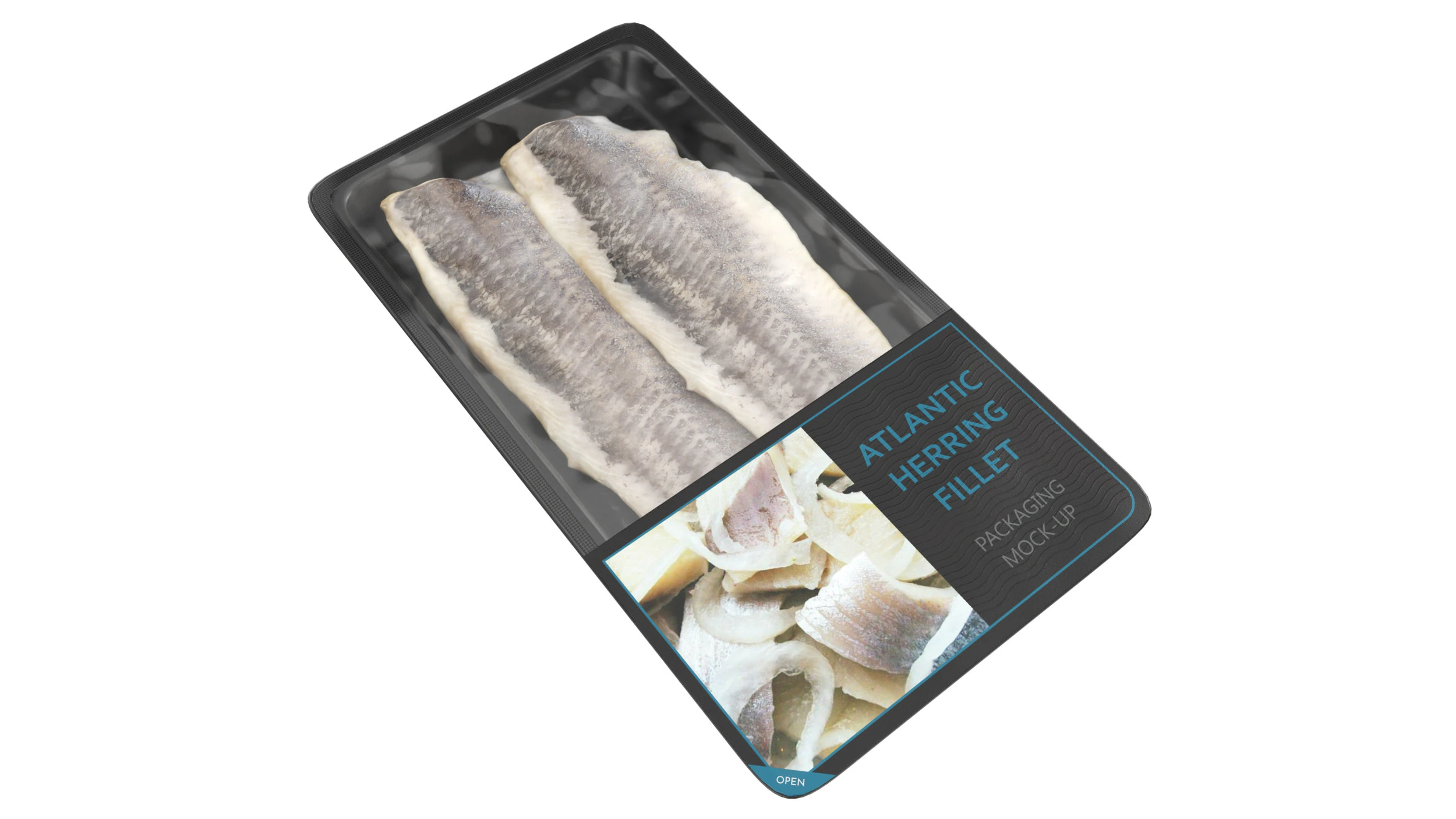 Herring fillet in packaging 3D Model .c4d .max .obj .3ds .fbx .stl .blend 