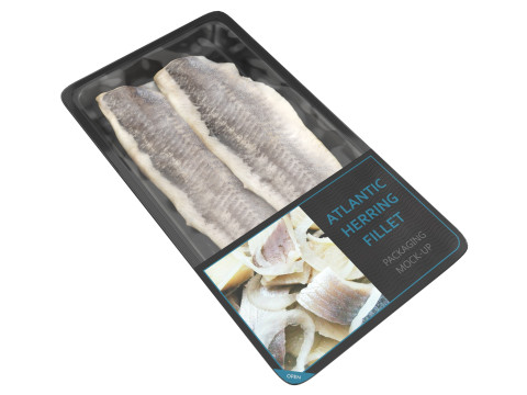 Herring fillet in packaging 3D Модель
