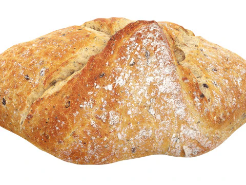 Loaf of artisanal white bread 3D Model