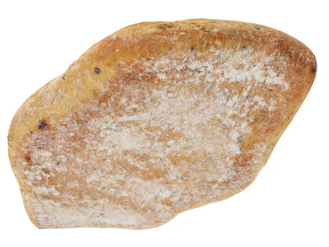 Loaf of artisanal white bread 3D Model