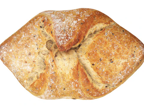 Loaf of artisanal white bread 3D Model