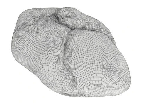 Loaf of artisanal white bread 3D Model