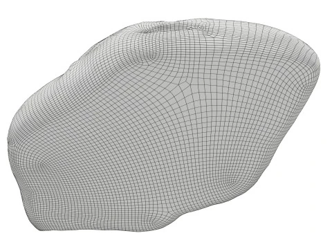 Loaf of artisanal white bread 3D Model
