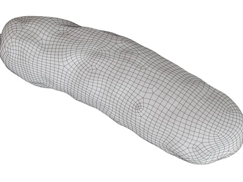 Pork sausage roasted 3D Model