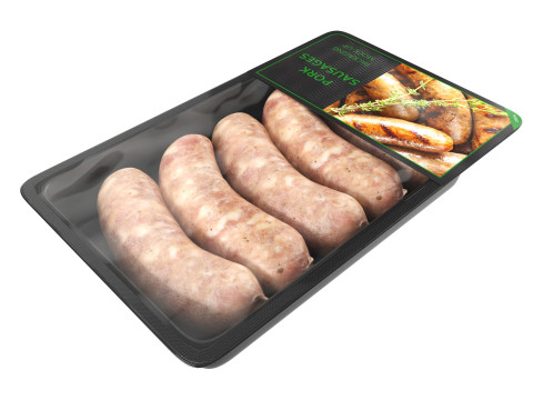 Pork sausages raw in packaging 3Dモデル