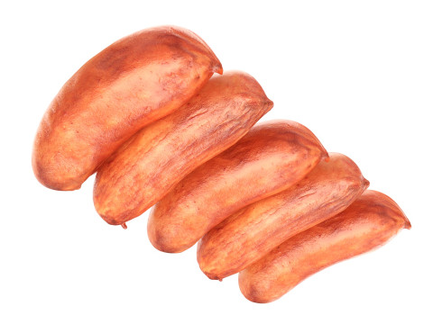 Pork smoked sausages in packaging 3D Model