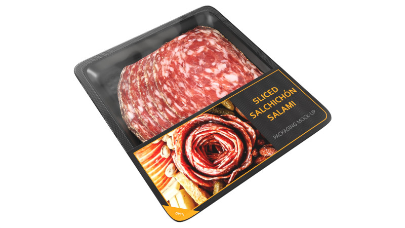 Salami Salchichon sliced in packaging 3D 모델 .c4d .max .obj .3ds .fbx .stl .blend 