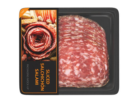 Salami Salchichon sliced in packaging 3D Model