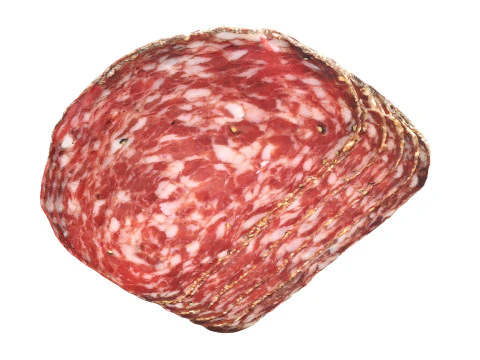 Salami Salchichon sliced in packaging 3D Model