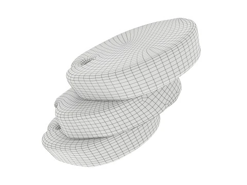 Smocked mackerel slices 3D Model