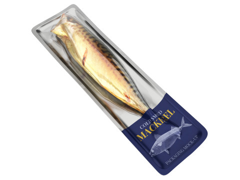 Smoked mackerel in packaging Model 3D
