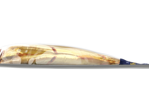 Smoked mackerel in packaging 3D Model