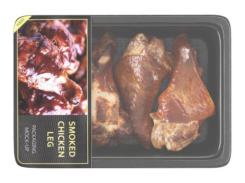 Smoked small chicken leg in packaging 01 Modello 3D